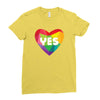 Yes Lgbt Heart Ladies Fitted T-Shirt