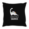 Sister Saurus Throw Pillow