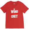 wine diet challenge accepted V-Neck Tee