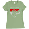 i'm with this idiot funn Ladies Fitted T-Shirt