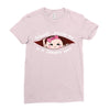 January Peeking Out Asian Baby Girl Ladies Fitted T-Shirt