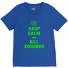 keep calm and kill zombies V-Neck Tee
