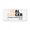 Heal Cancer License Plate