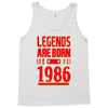 legends are born in 1986 hoodie Tank Top