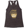 make coffee not war Racerback Tank