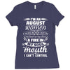 I Am An August Women Ladies Fitted T-Shirt