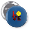 love softball Pin-back button