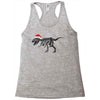 t rex skeleton santa claus Racerback Tank