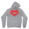lip print heart Unisex Hoodie