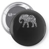 elephant filled pattern cool Pin-back button