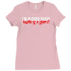 i'm in good shape round is a shape! funny Ladies Fitted T-Shirt
