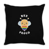 Cute Bee Proud Throw Pillow