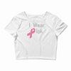 junior's breast cancer awareness i wear pink Crop Top