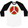 watermelon peace sign 3/4 Sleeve Shirt
