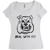 deal with it angry pitbul Women's Triblend Scoop T-shirt