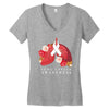 lung cancer awaneress Women's V-Neck T-Shirt