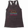 neon sign california republic flag bear Racerback Tank