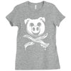 pig bacon cross bones pirate Ladies Fitted T-Shirt