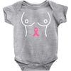 breast with pink ribbon Baby Bodysuit