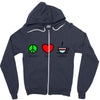 peace love coffee (2) Zipper Hoodie