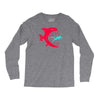 monster fish eats diver Long Sleeve Shirts