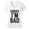sorry i'm bad Women's V-Neck T-Shirt