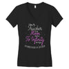 I Love My Trucker To The Moon And Back To Infinity And Beyond Forever Women's V-Neck T-Shirt