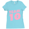 team 10 light pink Ladies Fitted T-Shirt