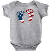 4th of July Baby Foot Baby Bodysuit