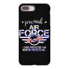 military, women's proud air force mom of her military son u iPhone 8 Plus