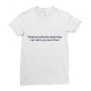 dumb people Ladies Fitted T-Shirt