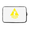 caution shapes being thrown printed Laptop sleeve