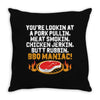 BBQ Maniac Throw Pillow