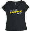 eat, sleep, pewpew, repeat Women's Triblend Scoop T-shirt
