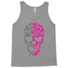 two coloured patterned skull   mens funny Tank Top