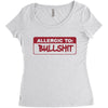 allergic to bullshit Women's Triblend Scoop T-shirt