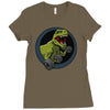 big guns black backing Ladies Fitted T-Shirt