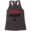 devil inside Racerback Tank
