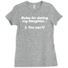 rules for dating my daughter funny Ladies Fitted T-Shirt
