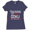 dragon ball z t shirt, train insaiyan t shirt training to beat goku dr Ladies Fitted T-Shirt