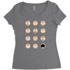 charlie moticons Women's Triblend Scoop T-shirt
