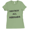 destroy all mermaids girls Ladies Fitted T-Shirt