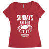 sundays are for football foot ball Women's Triblend Scoop T-shirt