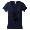 skeleton biker Women's V-Neck T-Shirt