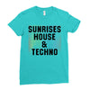 Sunrises House &amp; Techno Ladies Fitted T-Shirt
