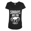 sundays are for football foot ball Maternity Scoop Neck T-shirt