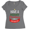 have a merry christmas and a happy new year Women's Triblend Scoop T-shirt