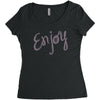 cute enjoy Women's Triblend Scoop T-shirt