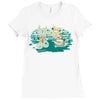 rock, paper, scissor hold Ladies Fitted T-Shirt