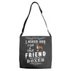 true friend (boxer) Adjustable Strap Totes
